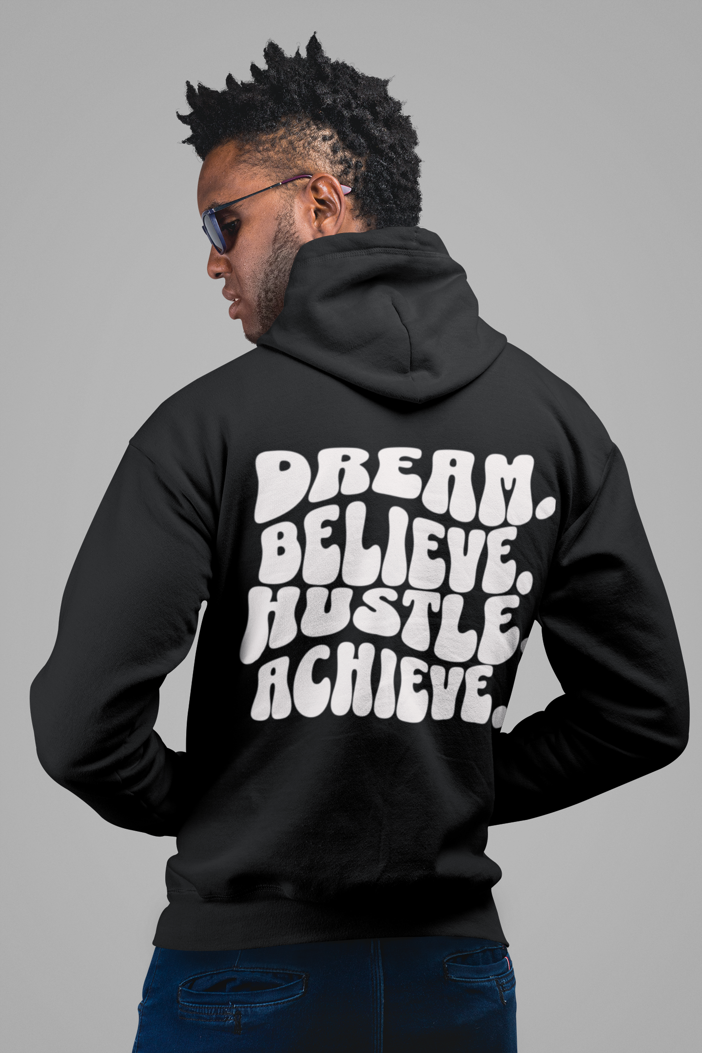 DanielEden heavy blend zip hoodie " Achieve "