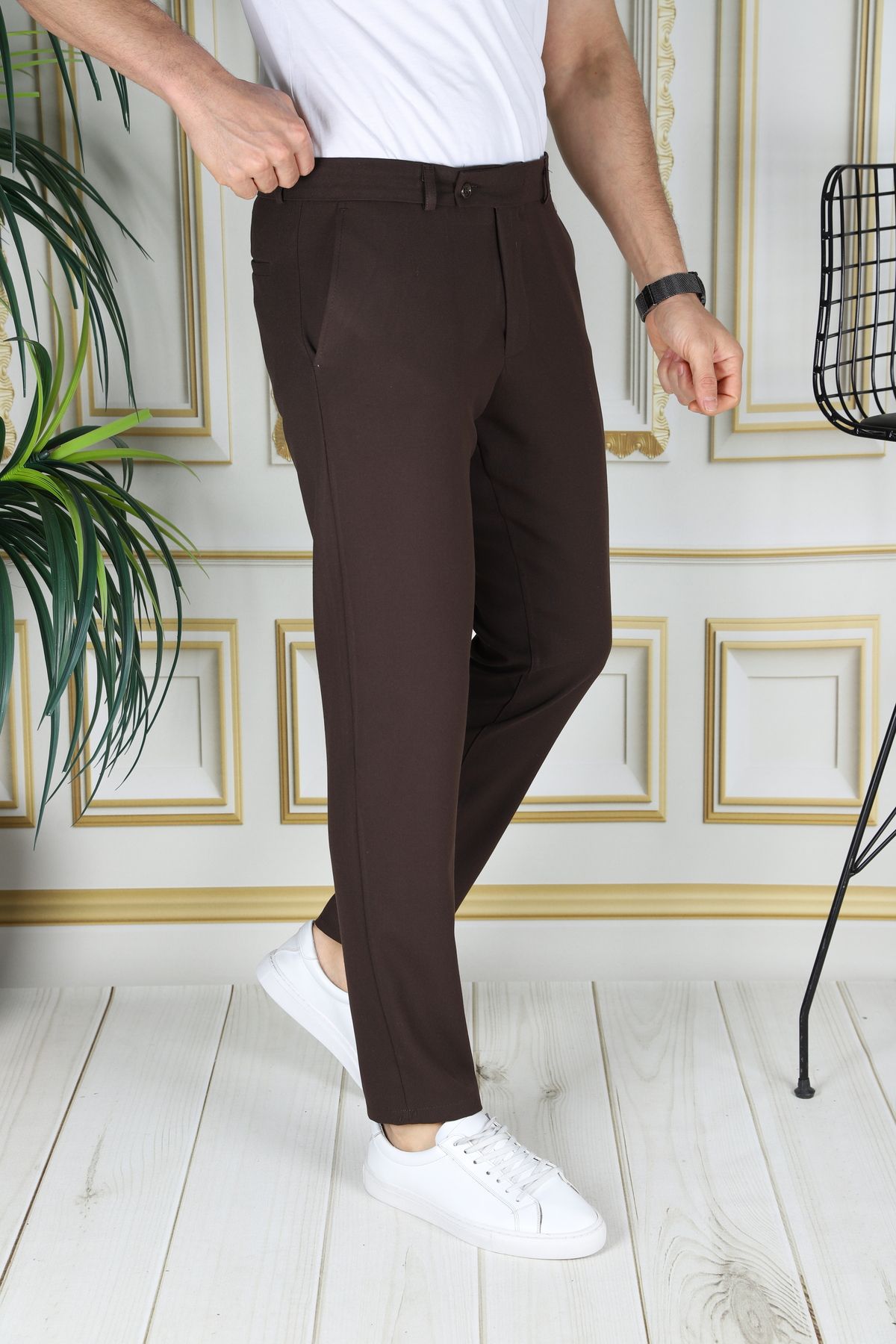 Men bruine tech trouser