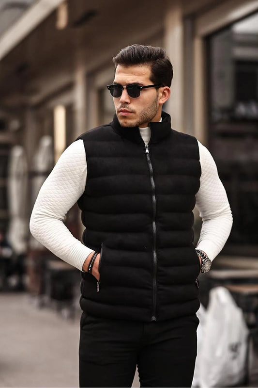 Black Nubuck Suede Bodywarmer