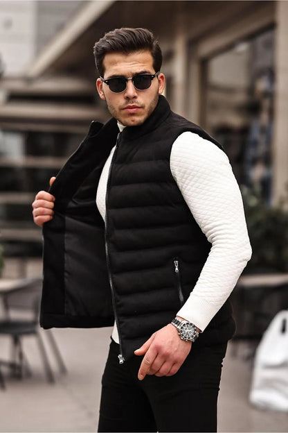 Black Nubuck Suede Bodywarmer