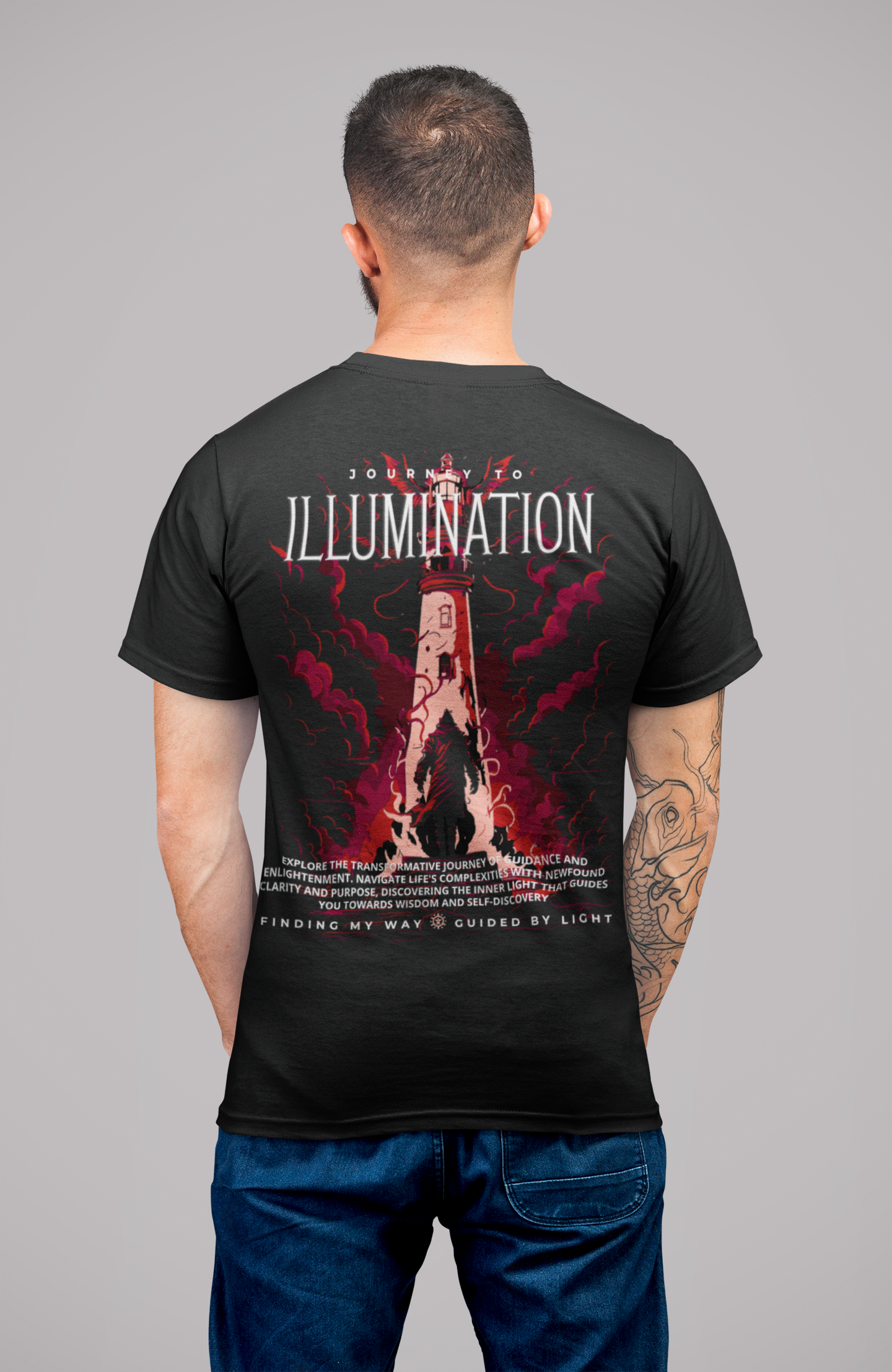 DanielEden Premium zwaar T-shirt voor heren 'Ilumination'