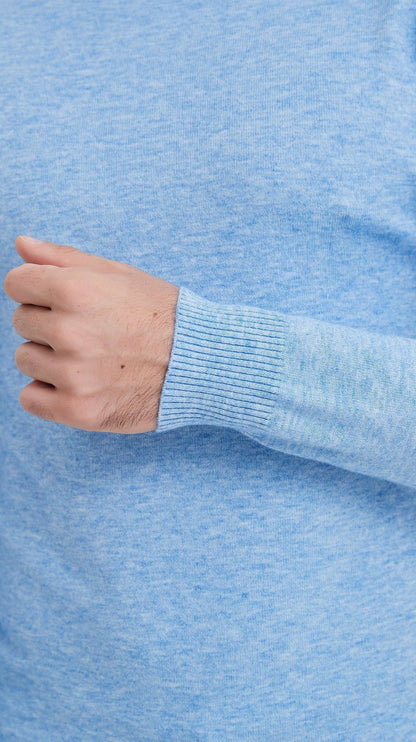 Cashmere Half-Turtleneck Sweater Baby Blue