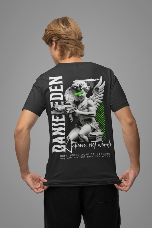 DanielEden Premium zwaar T-shirt voor heren ' Gangster Angel "