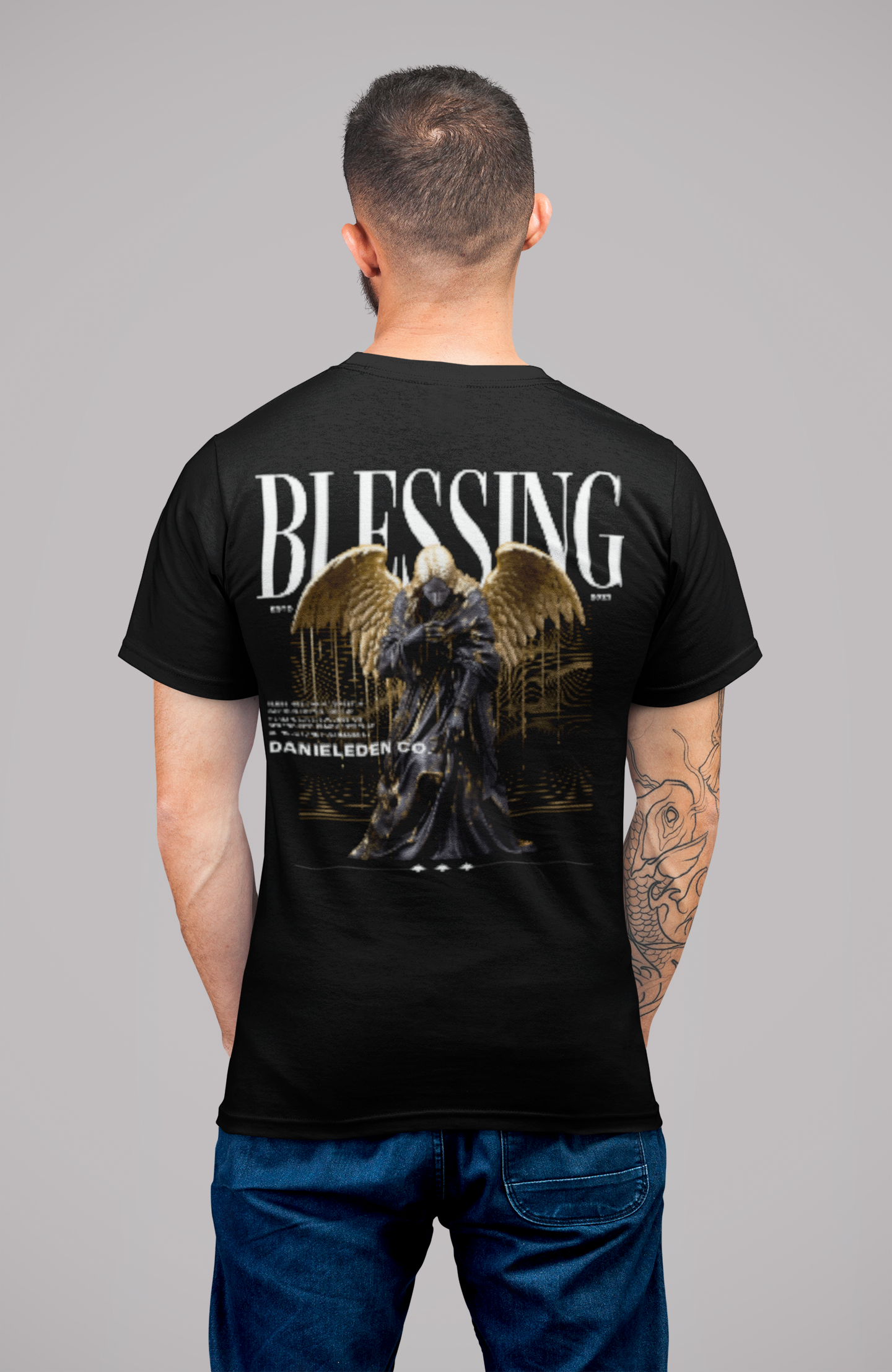 DanielEden premium  heren T-shirt ' Blessing "