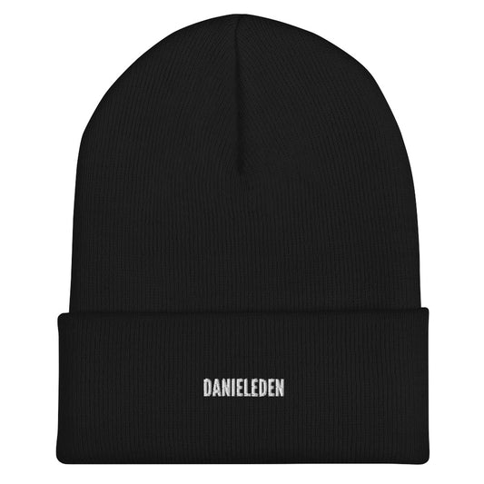 DanielEden premium Beanie met omgeslagen rand en DE logo