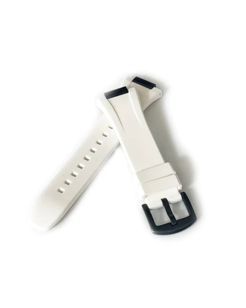 White silicone strap